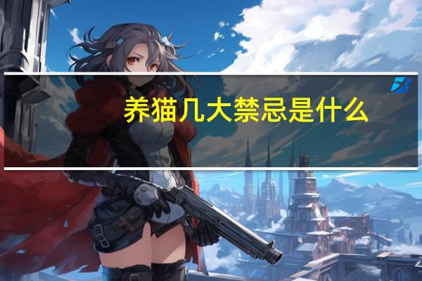 养猫几大禁忌是什么