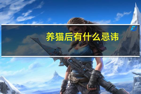 养猫后有什么忌讳