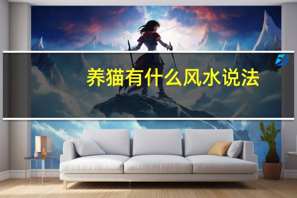 养猫有什么风水说法