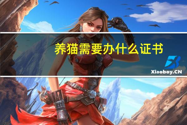 养猫需要办什么证书