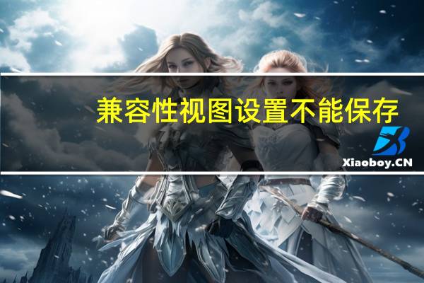 兼容性视图设置不能保存（兼容包）