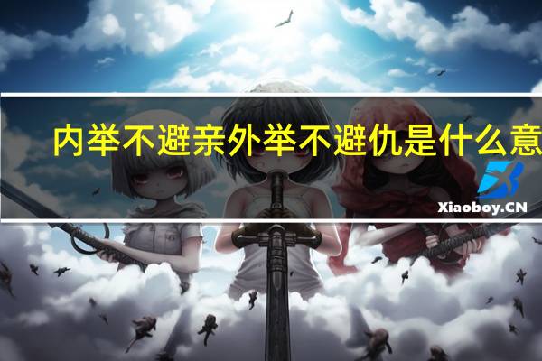 内举不避亲外举不避仇是什么意思
