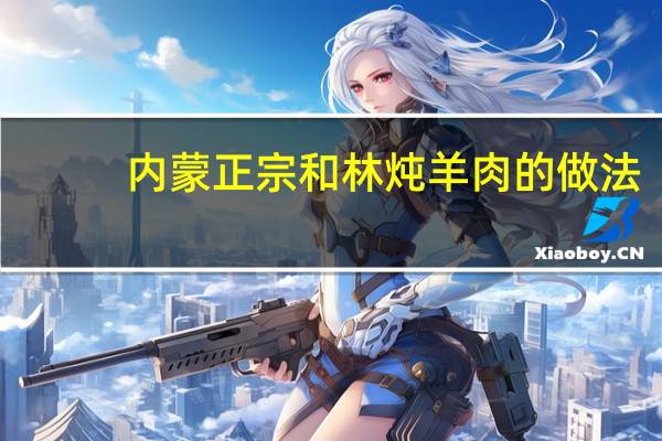 内蒙正宗和林炖羊肉的做法