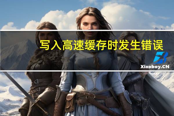 写入高速缓存时发生错误（无法写入高速缓存）