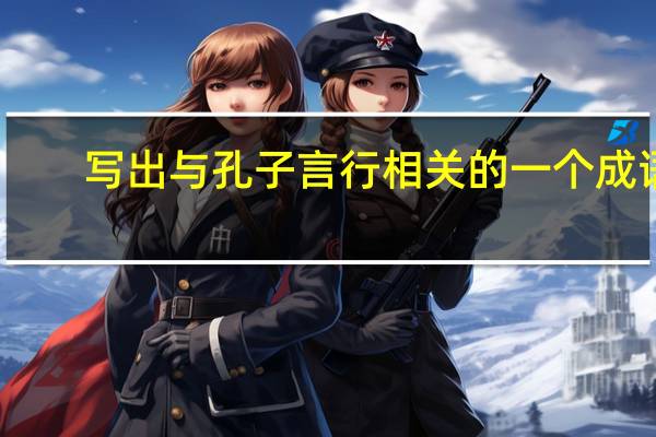 写出与孔子言行相关的一个成语