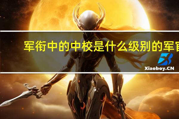 军衔中的中校是什么级别的军官