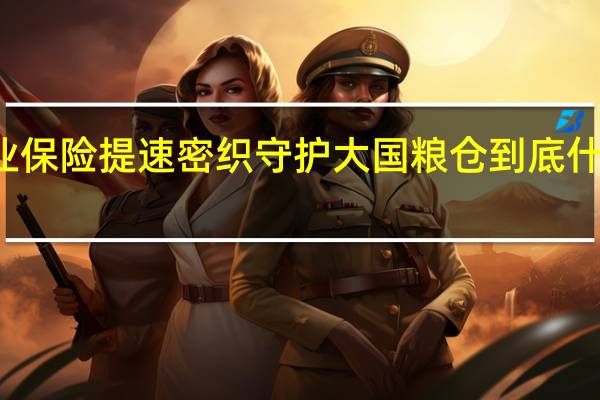 农业保险提速密织守护大国粮仓 到底什么情况嘞