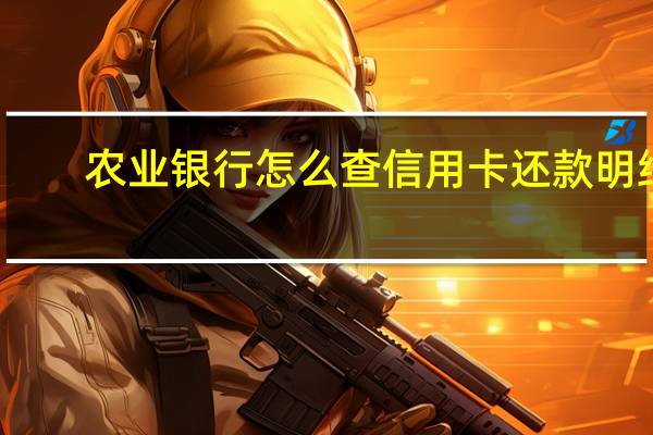农业银行怎么查信用卡还款明细(农业银行怎么查信用卡的进度)