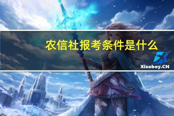 农信社报考条件是什么