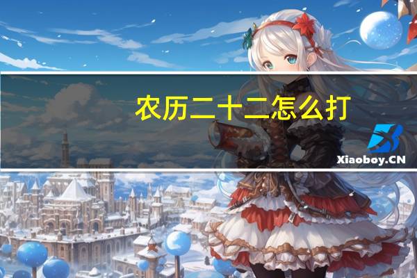 农历二十二怎么打（农历二十怎么打）