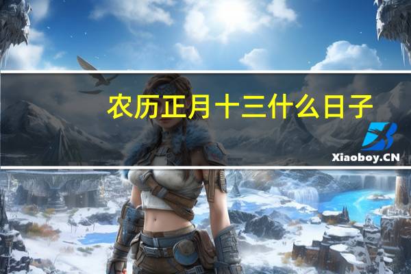 农历正月十三什么日子