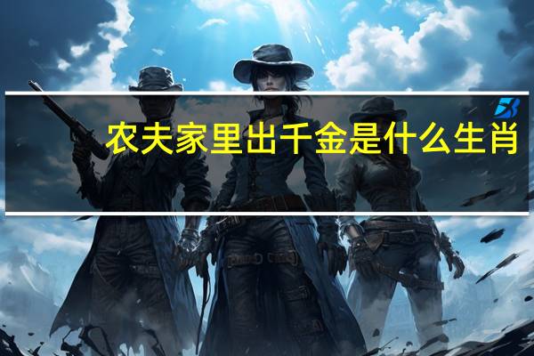 农夫家里出千金是什么生肖
