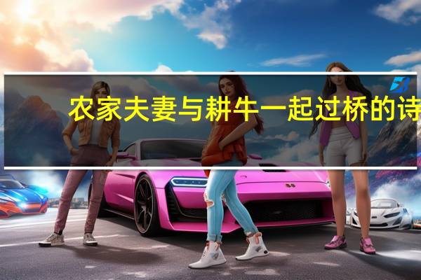 农家夫妻 与耕牛一起过桥的诗