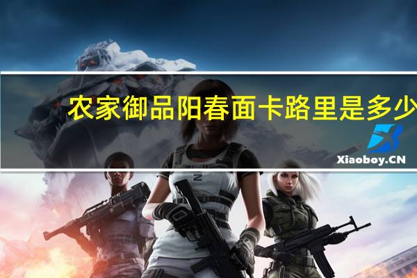 农家御品 阳春面卡路里是多少