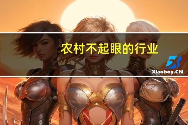 农村不起眼的行业，未来大有可为