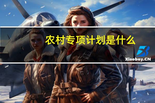 农村专项计划是什么
