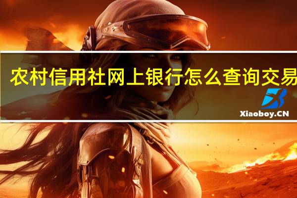 农村信用社网上银行怎么查询交易明细（农村信用社网上银行怎么登陆）