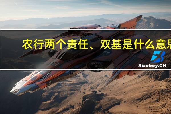农行两个责任、双基是什么意思
