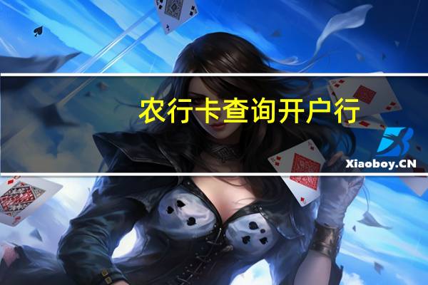 农行卡查询开户行（农行卡查询）