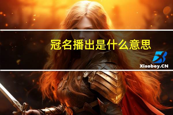 冠名播出是什么意思