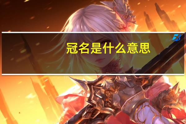 冠名是什么意思