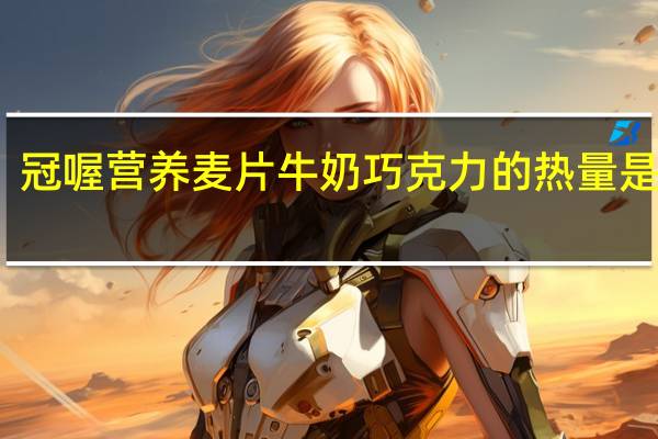 冠喔 营养麦片牛奶巧克力的热量是多少