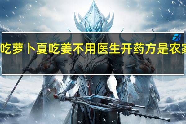 冬吃萝卜夏吃姜不用医生开药方是农家谚语吗（冬吃萝卜夏吃姜不用医生开药方的意思）