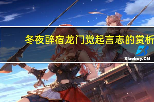 冬夜醉宿龙门觉起言志的赏析