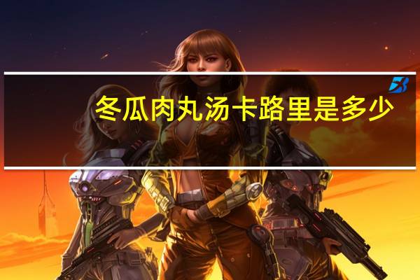 冬瓜肉丸汤卡路里是多少