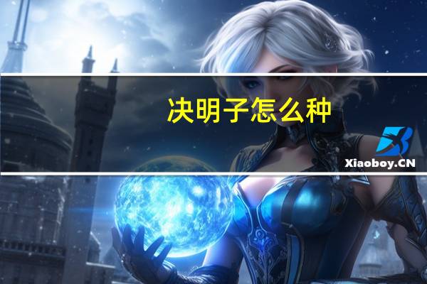 决明子怎么种