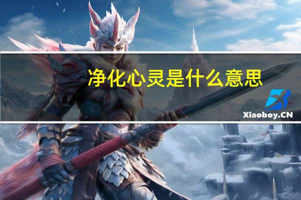 净化心灵是什么意思