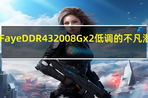 凌航NeoForzaFayeDDR432008Gx2低调的不凡潜力创造最佳性能表现
