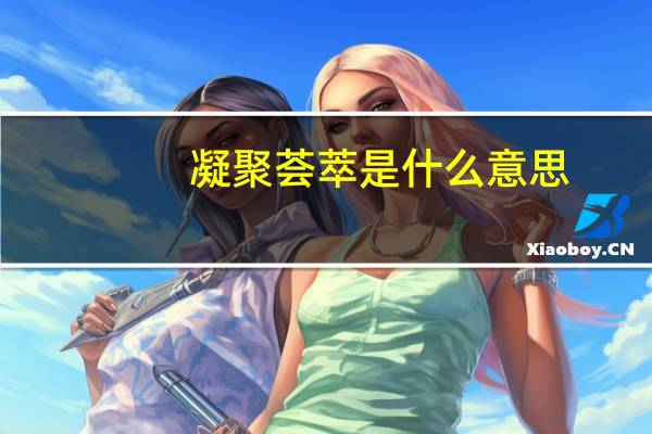 凝聚荟萃是什么意思