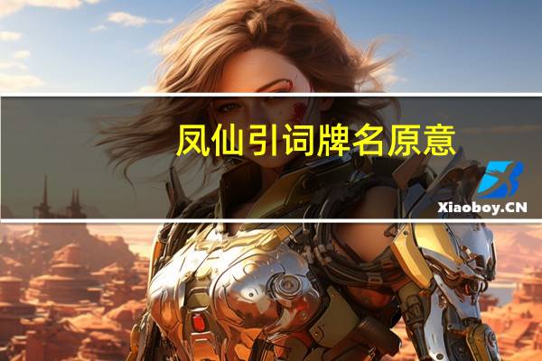 凤仙引词牌名原意
