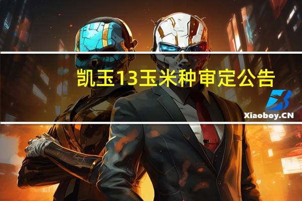 凯玉13玉米种审定公告