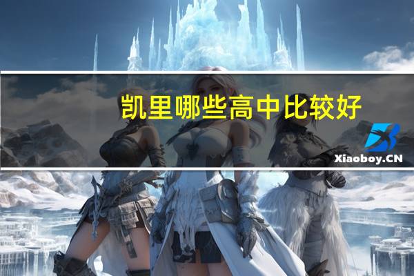 凯里哪些高中比较好