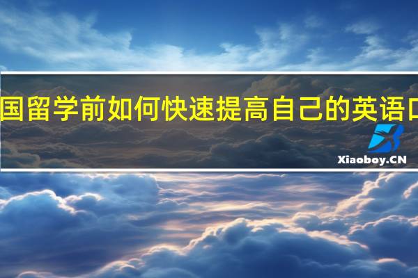 出国留学前如何快速提高自己的英语口语水平
