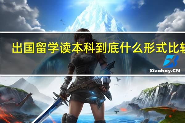 出国留学读本科到底什么形式比较好