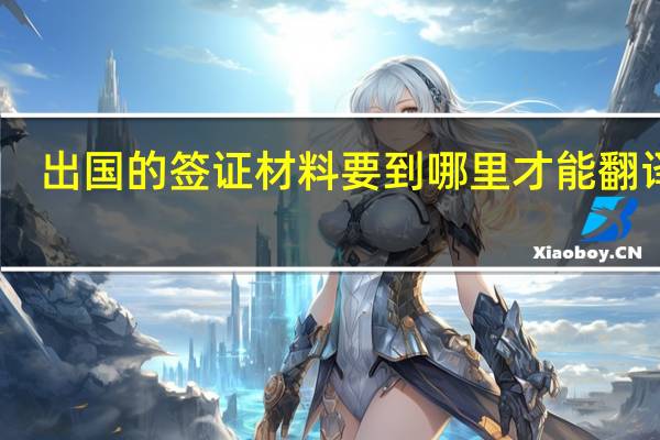 出国的签证材料要到哪里才能翻译啊