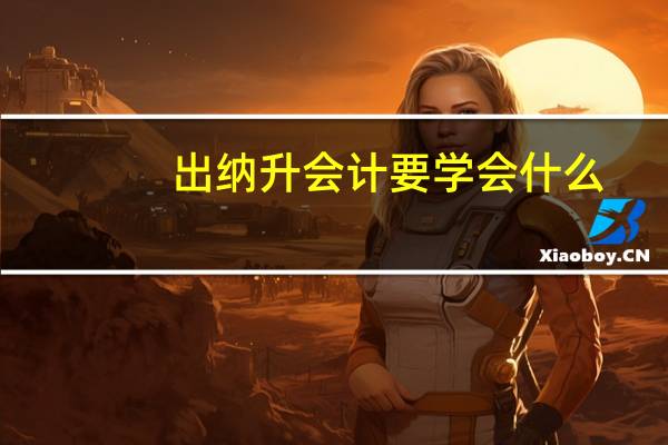 出纳升会计要学会什么