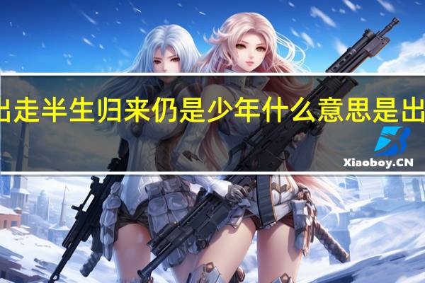 出走半生归来仍是少年什么意思是出自谁的