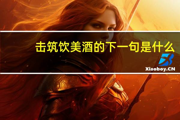 击筑饮美酒的下一句是什么
