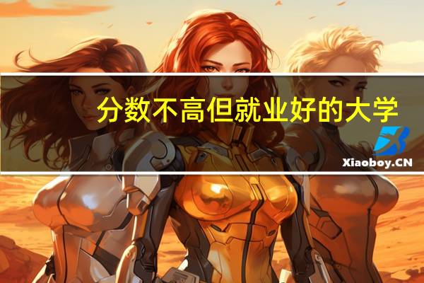 分数不高但就业好的大学