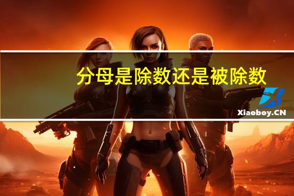 分母是除数还是被除数