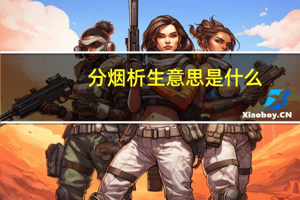 分烟析生意思是什么