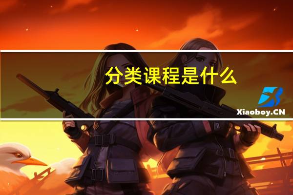 分类课程是什么