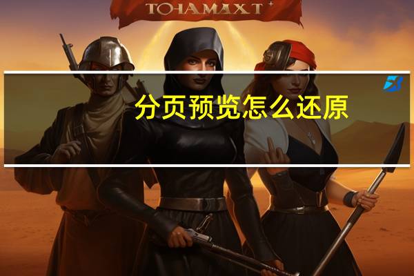 分页预览怎么还原（分页预览）