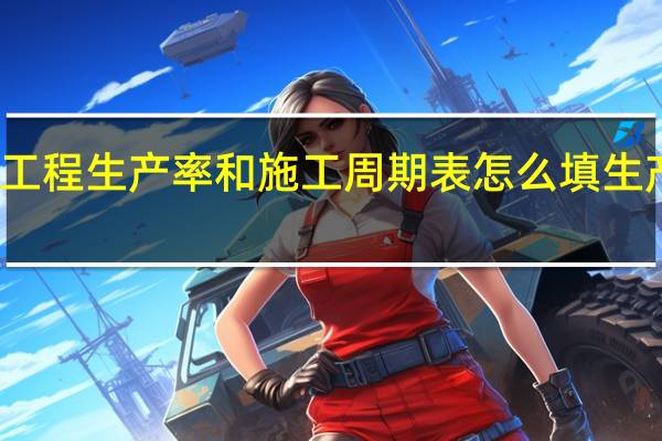 分项工程生产率和施工周期表怎么填生产单位总数（分项工程生产率和施工周期表）