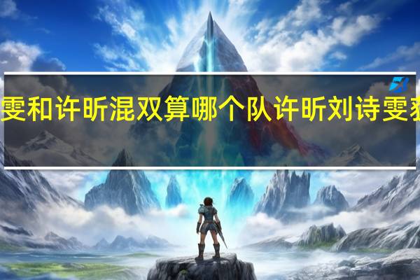 刘诗雯和许昕混双算哪个队 许昕刘诗雯获混双银牌