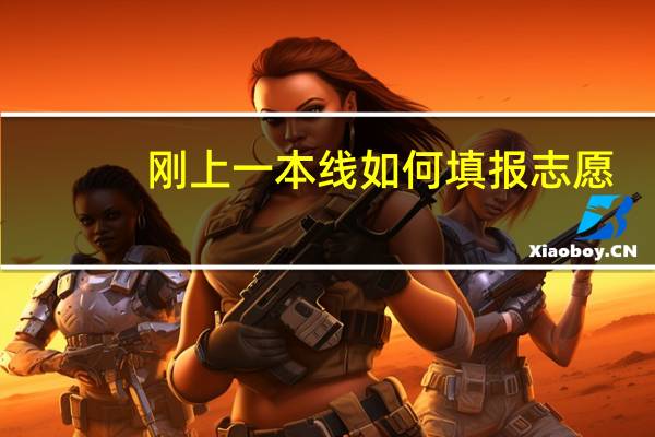 刚上一本线如何填报志愿